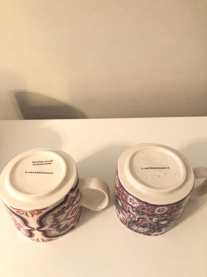 Vintage Anthropologie Monogram/Initial Mug image 8