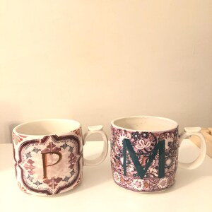 Vintage Anthropologie Monogram/Initial Mug image 9