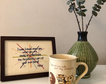 Vintage Hallmark Mug Mates Friendship and animal coffee tea mug