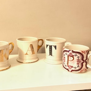 Vintage Anthropologie Monogram/Initial Mug image 1