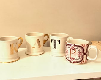 Vintage Anthropologie Monogram/Initial Mug