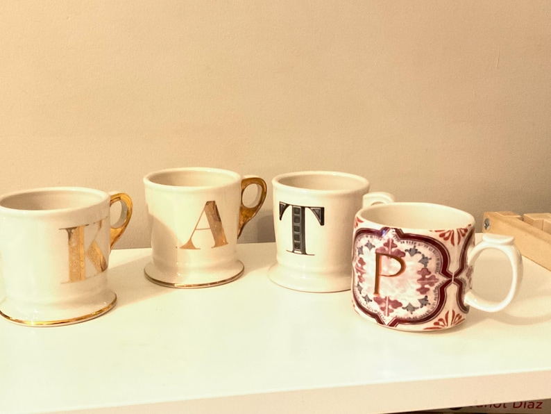 Vintage Anthropologie Monogram/Initial Mug image 1
