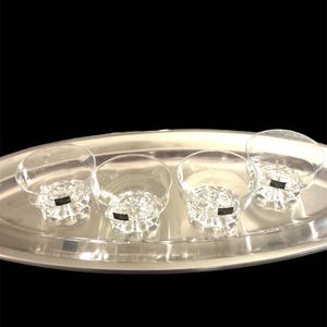 Vintage Studio Nova Citadel Footed Glass Dessert Cups/Bowls set of 4