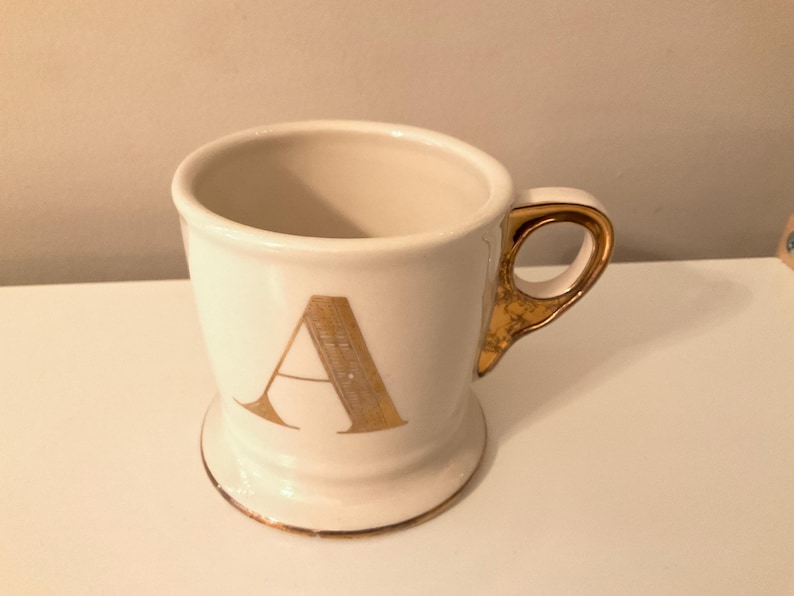 Vintage Anthropologie Monogram/Initial Mug image 10