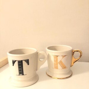 Vintage Anthropologie Monogram/Initial Mug image 5