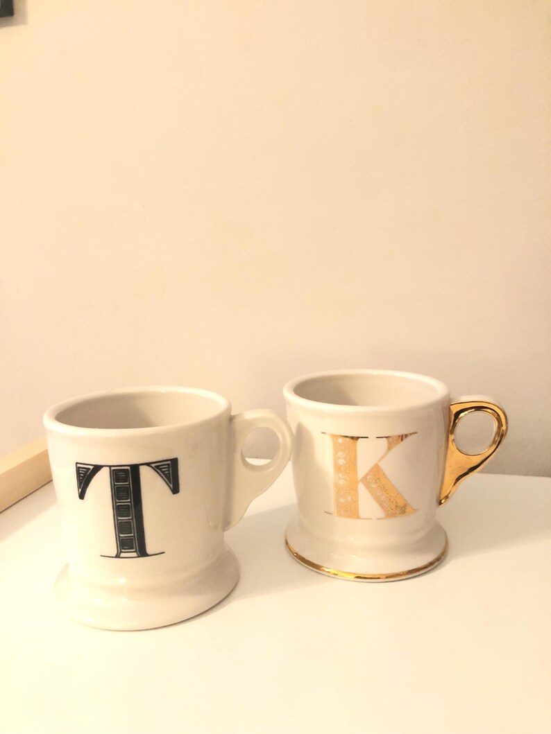Vintage Anthropologie Monogram/Initial Mug image 5