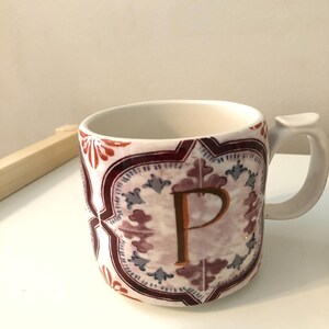 Vintage Anthropologie Monogram/Initial Mug image 3
