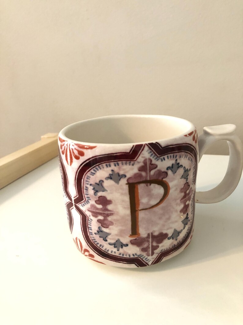 Vintage Anthropologie Monogram/Initial Mug image 3