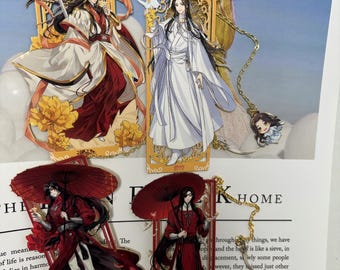 TGCF，Heavens official blessing Metal Bookmarks, tgcf bookmarks, heavens official blessing prints, bl manga