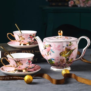 Ręcznie robiony ceramiczny zestaw do herbaty: europejska filiżanka do kawy i spodek