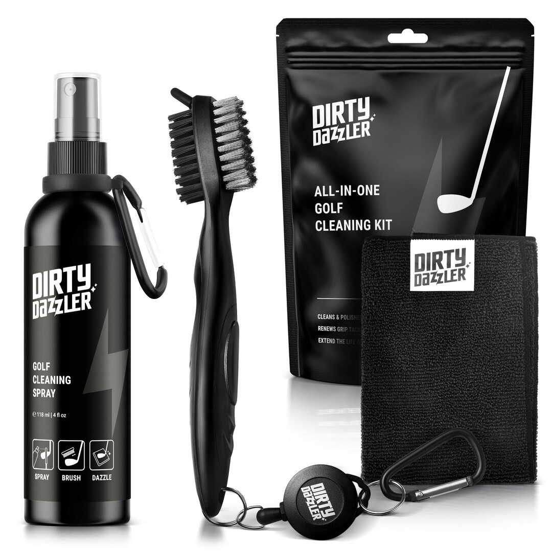 Dirty Dazzler Golf Club Cleaning Kit Includes a Groove Cleaner Tool With Golf Club Cleaner Brush