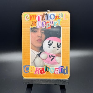 Portatarjetas fotográficas de acrílico y cartón con soporte emocional de Kpop