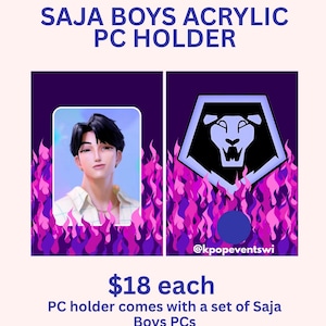Saja Boys Kpop Demon Hunters Inspired Acrylic Kpop Photocard Holder