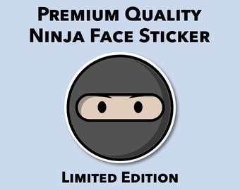 Ninja Sticker - Premium Quality - Custom Artwork -  Durable and Weatherproof Decal - FREE SHIPPING
