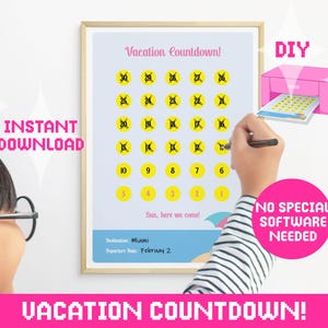 Beach Vacation Countdown Calendar