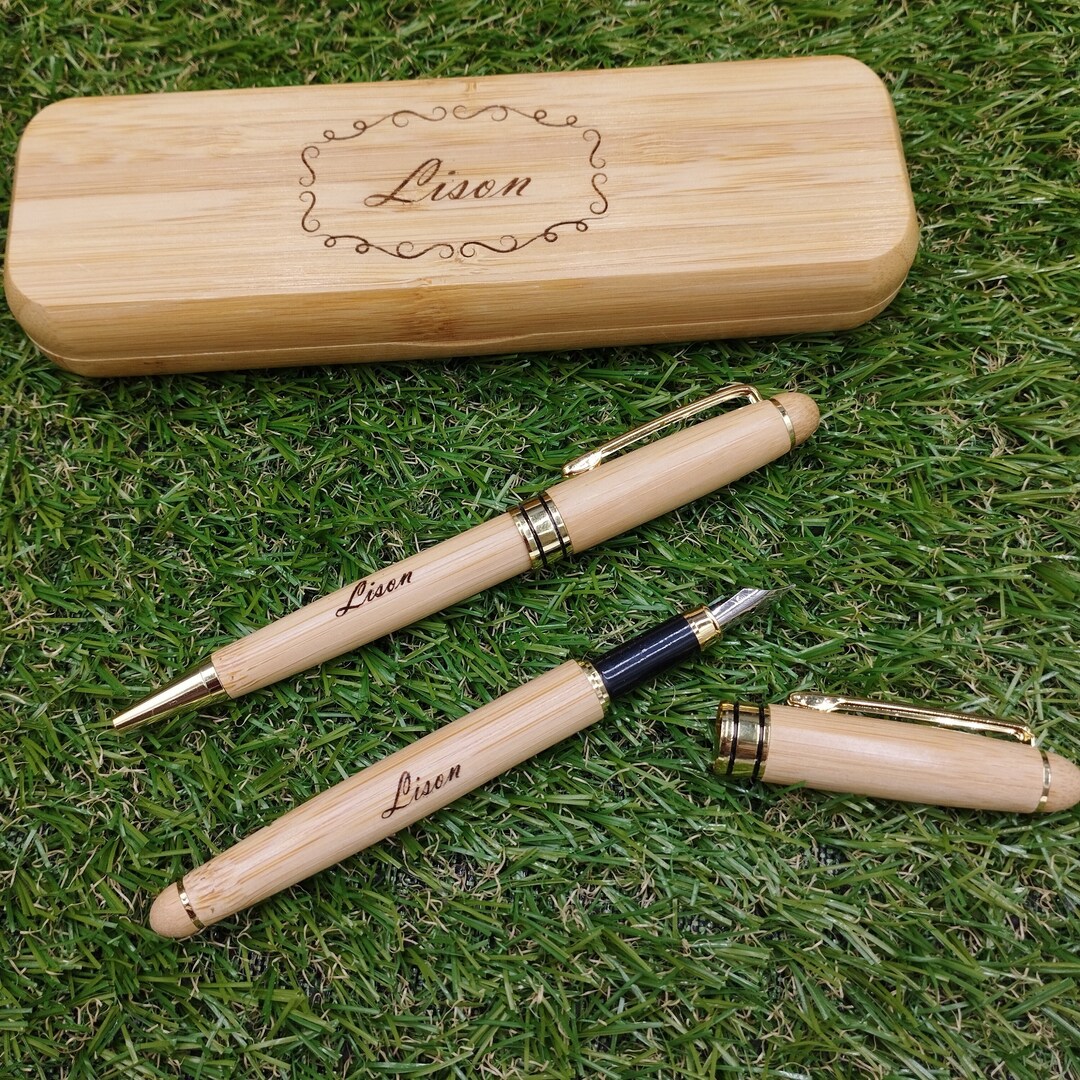 Personalized Wooden Fountain Pen Box Etsy