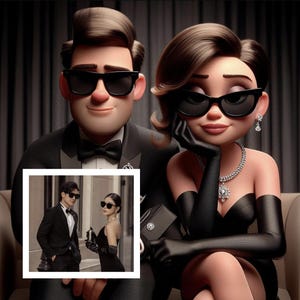 Custom Cartoon Animation, Personalised Family Portrait, Cartoon Portrait From Photo, Cartoon Style Couple, Digital File