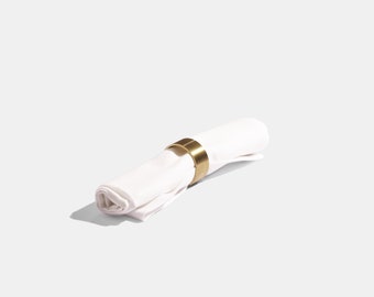 Set of napkin rings / candle holders made of brass