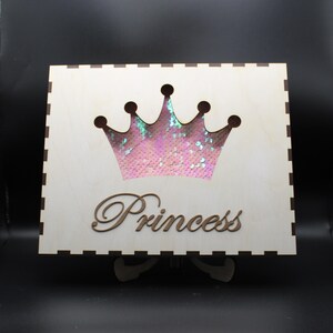 Princess Reversible Sequin Shadowbox Wall Decor