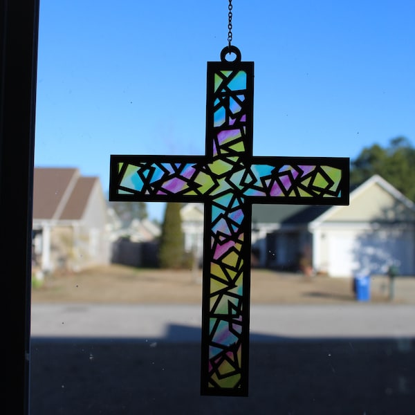 Cross Suncatcher - Wooden