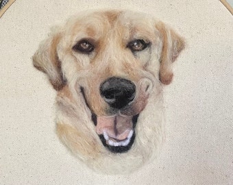 Custom Needle Felted Pet Portrait