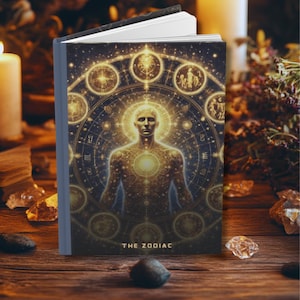dierenriem dagboek met hemels menselijk ontwerp astrologie notitieboek met mystieke kunstwerken spirituele sterrenkaart dagboek kosmisch dierenriemthema cadeau
