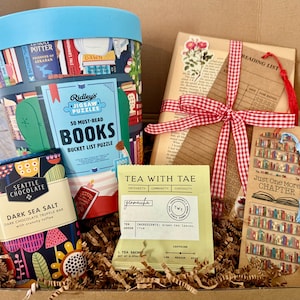 Blind Date With A Book, Puzzle, Treats & Tea. Cozy Gift Set!