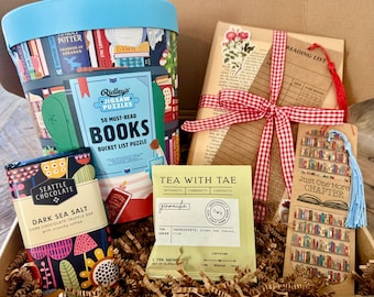 Blind Date With A Book, Puzzle, Treats & Tea. Cozy Gift Set!