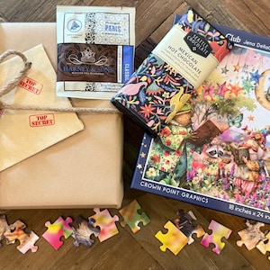 Blind Date with a Puzzle / Mystery Puzzle Gift / Unique Gift for Puzzle Lovers / Surprise Fun Game Night