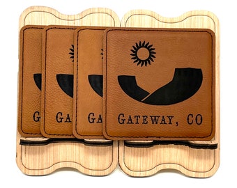 Ensemble de sous-verres en similicuir Colorado Gateway