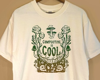 Composteren is cool, tuinieren Comfort kleuren T-shirt
