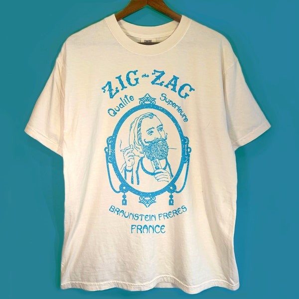 Vintage Zig Zag Rolling Papers Shirt, Vintage Cannabis tee, Zig Zag Man Tee, Vintage Style Comfort Colors®
