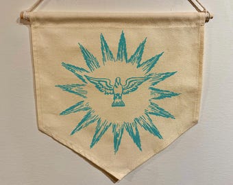 Vintage Sacred Heart Wall Art | Holy Spirit Dove | inspirational home decor