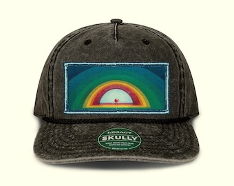 Vintage Holy Mountain Hat | Pigment Dyed Black Denim Hat