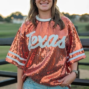 Texas Sequins Oversized Jersey