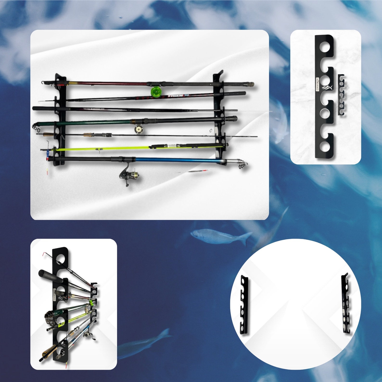 Fishing Rod Rack Wall,ceiling Fishing Rod Holder,fly Rod Rack ...