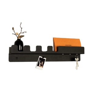 Key Holder For Wall Entryway Organizer for Home/Metal key hooks/Unique wall mounted keys holder/Black key holder Entryway Mail Key Organizer