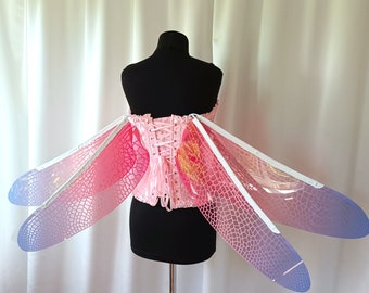 Rosa & Blau Libellen Flügel: Erwachsenen Kostüm Cosplay, Renaissance Festival