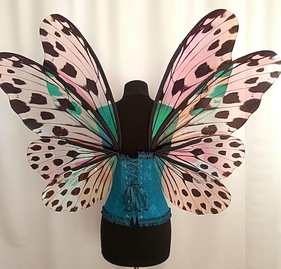 Lot De 12 Ailes De Fée Papillon Scintillantes - Ailes De Princesse Colorées Pour Costumes De Fête Avec Bretelles Élastiques Et Motifs Magiques