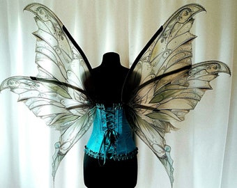 Large wings of a magic fairy, wings with a vintage pattern for the Renaissance fair