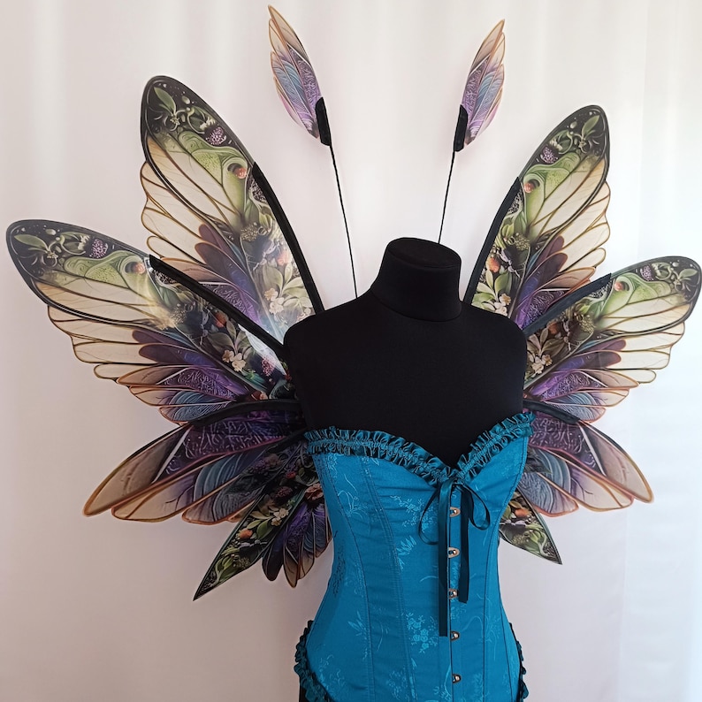 The wings are glossy on one side and matte on the other