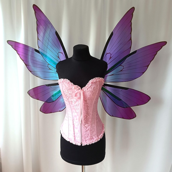 Purple Iridescent Fairy Wings: Adult Costume, Ren Faire, Halloween