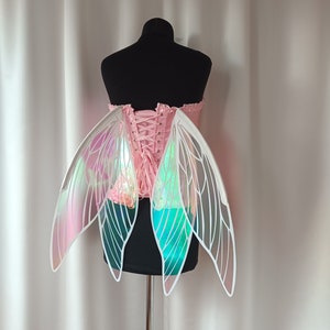 Transparent realistic fairy wings for costume on Renaissance Festival,  Halloween