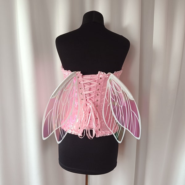 Small transparent elf wings for Renaissance  festival, cosplay, small fairy wings for adult costume for Halloween