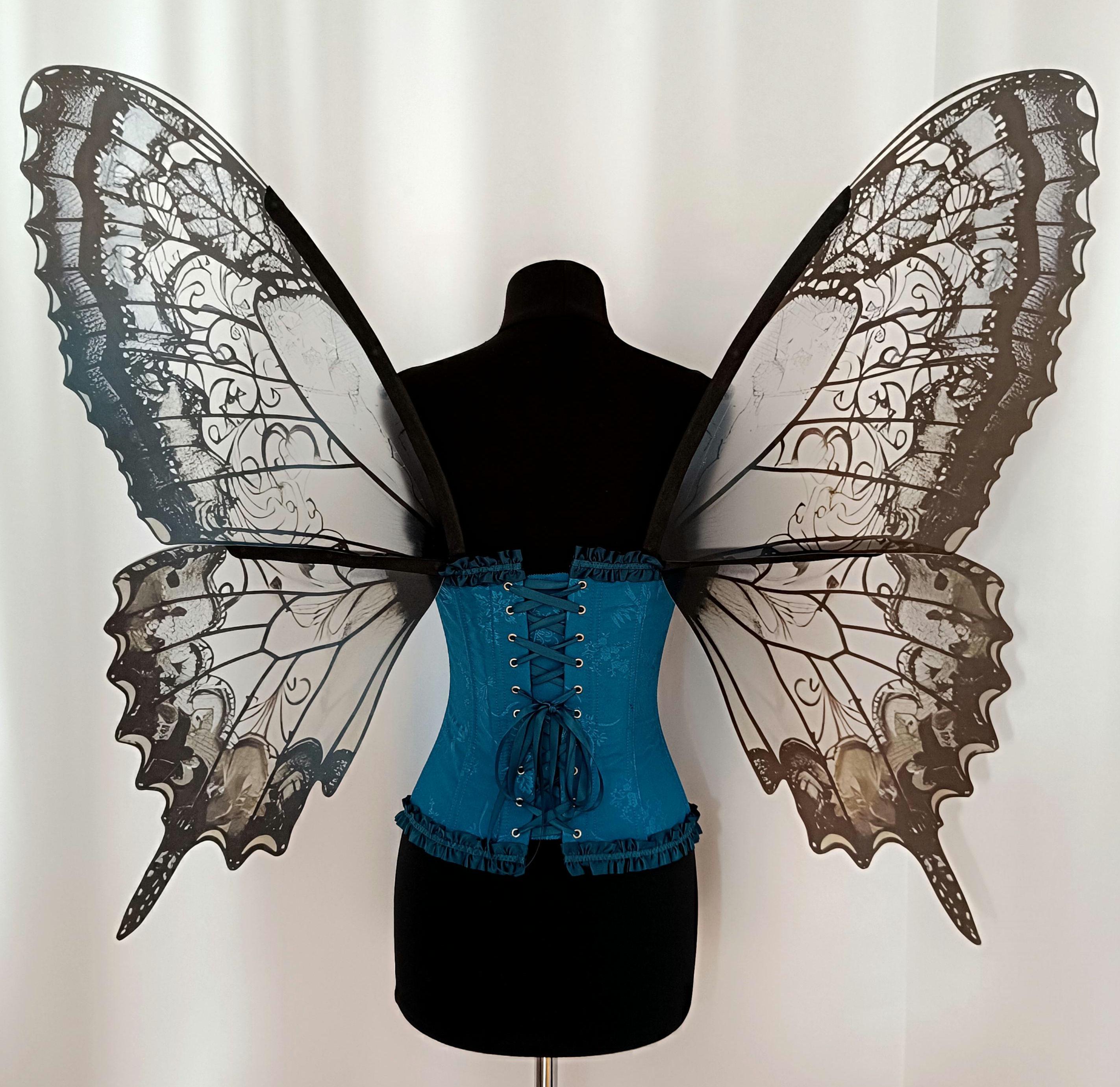 Black Butterfly/FairyWing Harness Fairy Wing Harness by Doc Stone Studios - Etsy main image 3