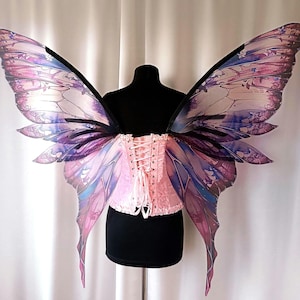 Purple Pink Fairy Wings: Vintage Renaissance Costume Wings