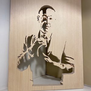 Gus Fring Scroll Saw Portrait