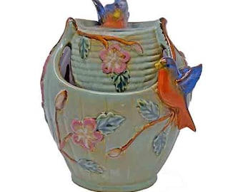 Bluebird Tabletop Ceramic Fountain