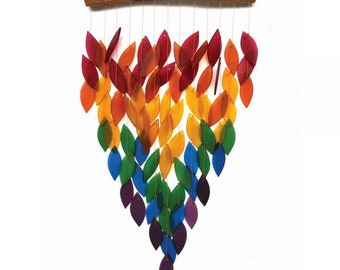 Delux Rainbow Waterfall Glass Chime