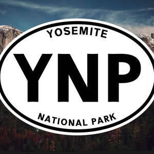 Yosemite National Park indoor outdoor Die-Cut Sticker bumper United States parks hiking kayak camping tree California backpack backpacking